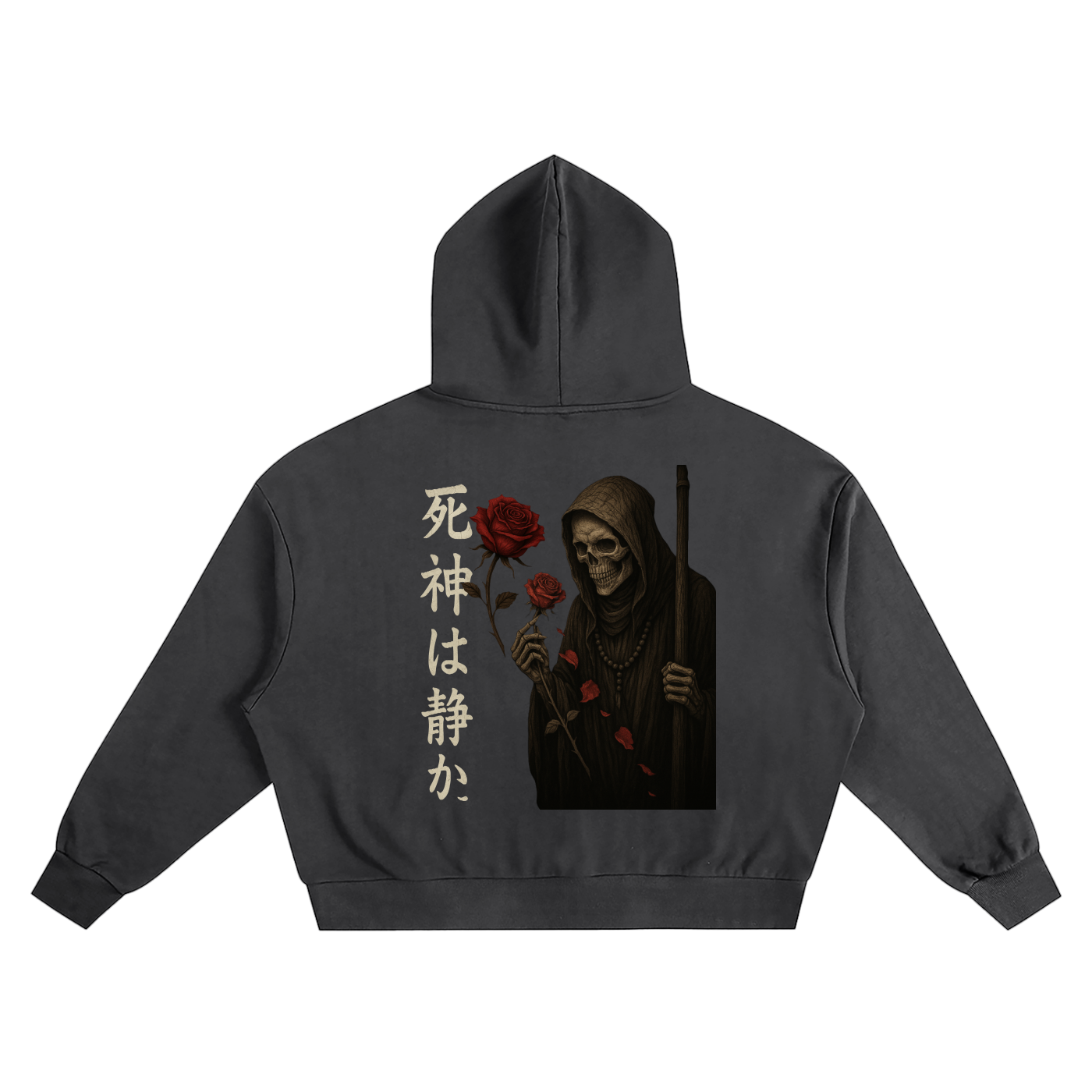 Boxy Hoodie (Death & Roses)